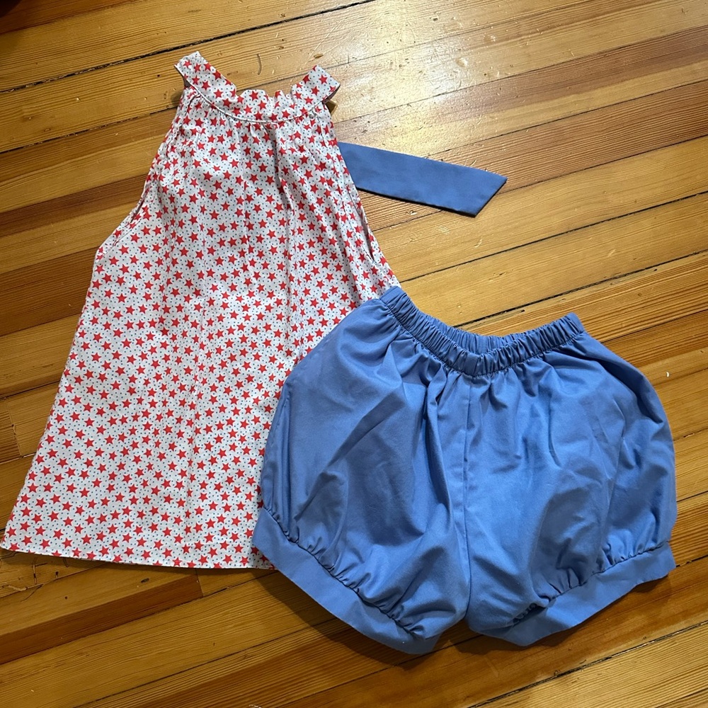 James and Lottie girls patriotic outfit